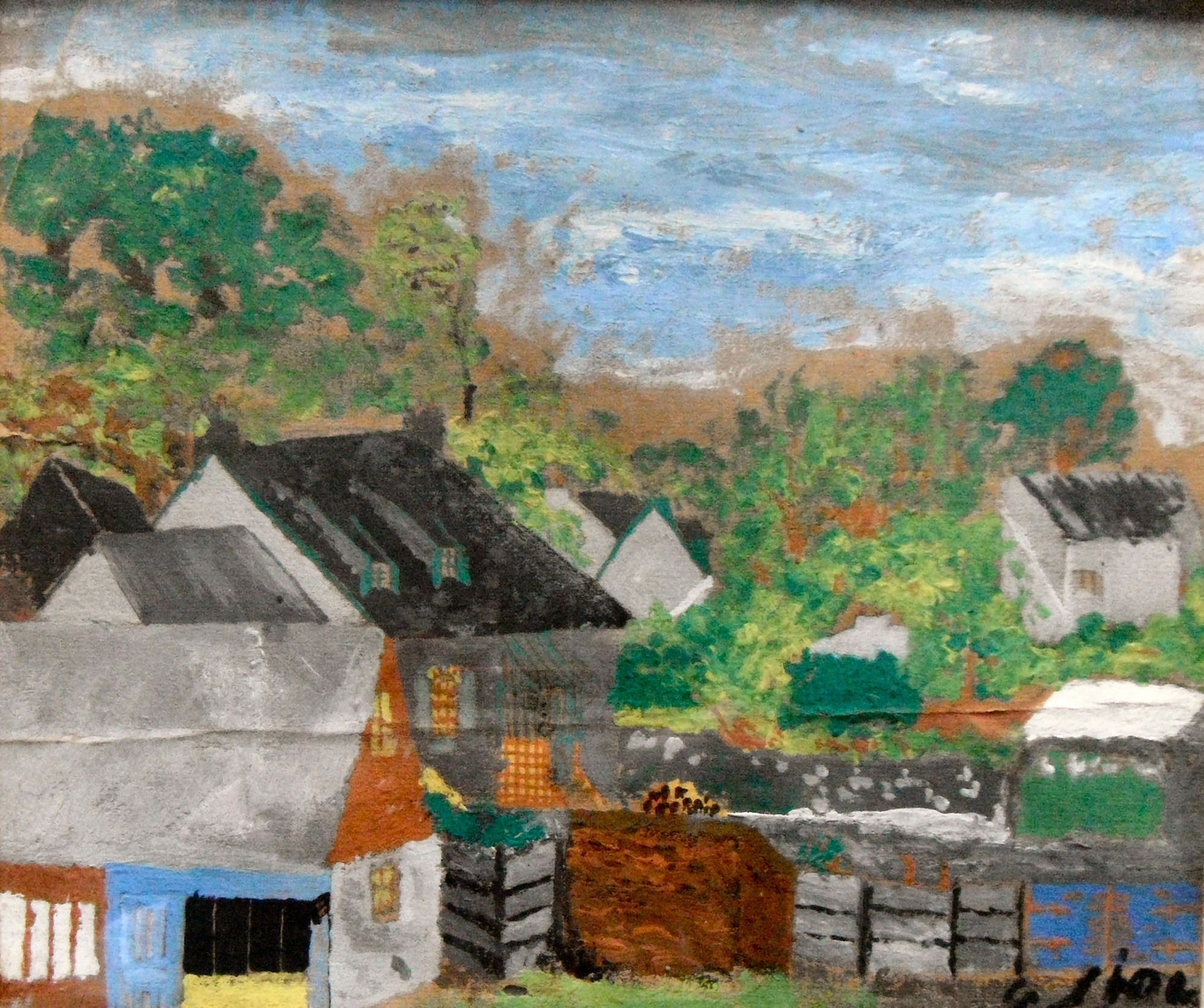 Fenetre cantine 1ere peinture (gouache)