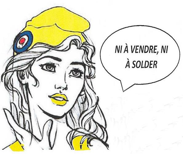 Une Marianne jaune de circonstance pour les gilets safran